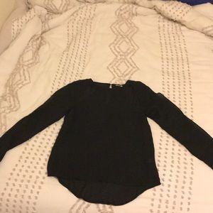 Black cut out blouse